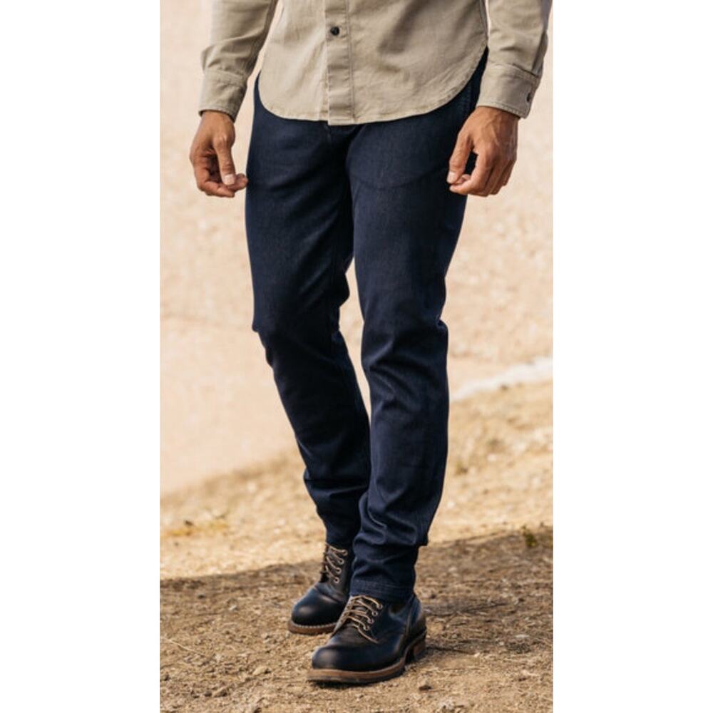 Hiroshi Kato Axe Denit Chinos in Dark Blue 31 X 28
